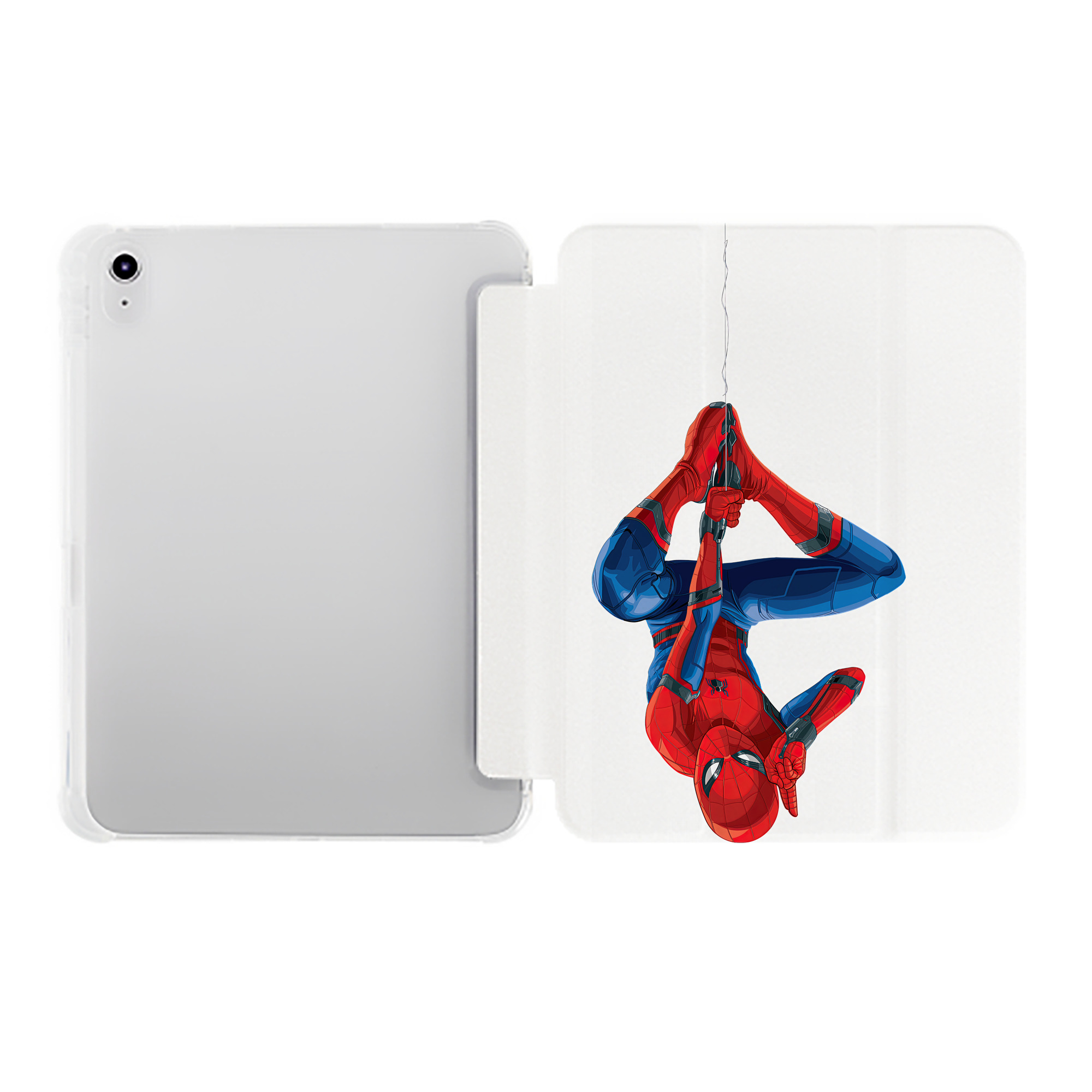 （画像用） Spider Man スパイダーマン IPad ケース ペン収納付き 三つ折りスタンド PUレザー×シリコン 対応機種9.5/10.5/10.9インチ